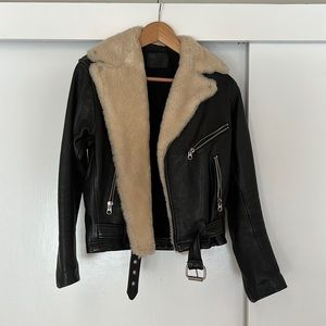 Laer Leather and Shearling Jacket